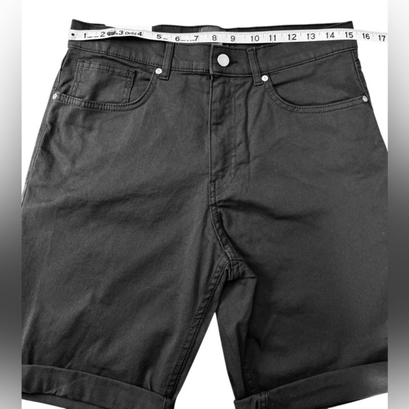 NWT, H&M, Men's Slim Fit Cotton Twisted Shorts, Size 31, Dark Gray - Picture 4 of 10